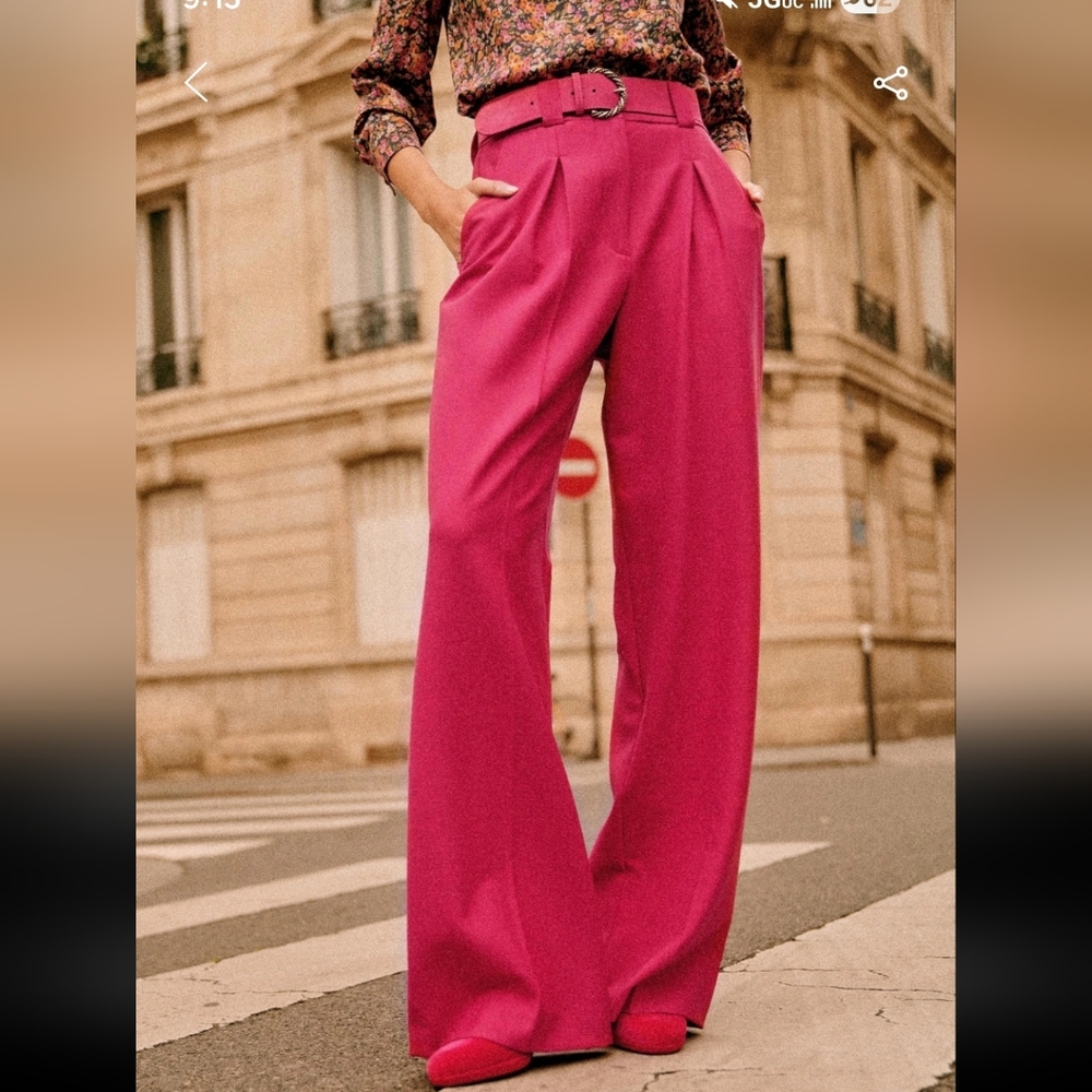 Sezane Théophile Fuchsia Trousers